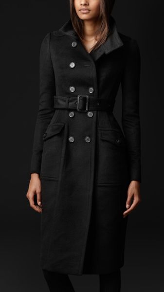 Burberry Prorsum Wool and Cashmere Top Coat in Black - Lyst