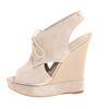 Donna Karan New York Wedge Pumps  in Beige (s) - Lyst