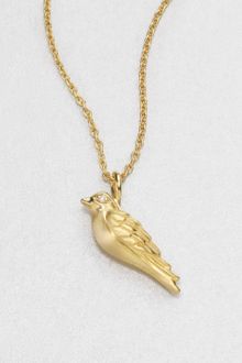 Elizabeth And James Diamond Bird Pendant Necklace - Lyst