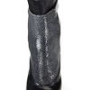 Fendi Fw Victorian Stretch Bootie with Shagreen Apron in Gray (black/grey) - Lyst