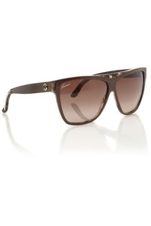 Gucci Ladies S Brown Havana Sunglasses - Lyst
