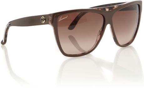 gucci brown havana oversized sunglasses