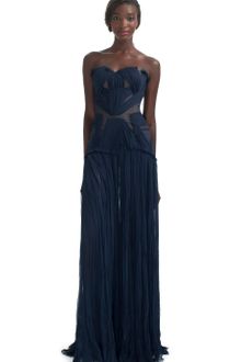 J. Mendel Resort Strapless Chiffon Gown - Lyst