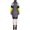Kenzo Knitted Sleeve Tweed Coat in Gray (grey) - Lyst