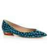 Nicholas Kirkwood Printed Elaphe Pointed Toe Flat in Blue (green black pois) - Lyst