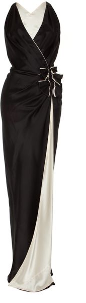 Temperley London Delilah Side Bow Dress in Black (black mix) - Lyst