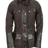 Temperley London Barbour Bay Biker Jacket in Brown (brown/black) - Lyst
