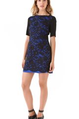 Tibi Lace Short Sleeve Dress