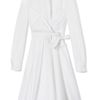 Valentino Resort Wrap Pleated Shirt Dress in White - Lyst