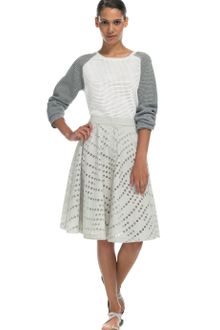 Yigal Azrouel Optic Perforated Cotton Waffle Knit Pullover - Lyst