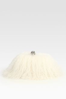 Alexander McQueen Mongolian Lamb Fur Clutch - Lyst
