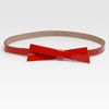Kate Spade Patent Leather Bow Belt in Red - Lyst