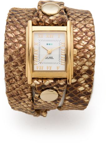 La Mer Collections Simple Wrap Watch - Lyst