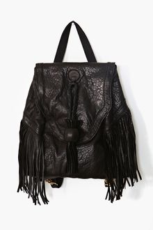 Nasty Gal Dylan Fringe Leather Backpack - Lyst