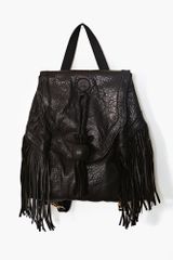 Nasty Gal Dylan Fringe Leather Backpack
