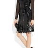 Oscar De La Renta Sequined Silkgeorgette and Silkchiffon Dress in Black - Lyst