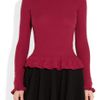 Red Valentino Ribbed Knit Wool Top in Red - Lyst