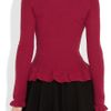 Red Valentino Ribbed Knit Wool Top in Red - Lyst