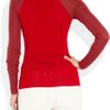 Reed Krakoff Contrast Sleeve Wool and Silk Sweater in Red - Lyst