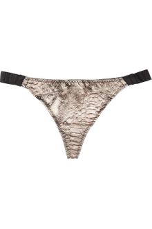 Stella McCartney Jodie Rocking Python-Print Stretch Silk Thong - Lyst