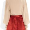 Temperley London Ravenna Bette Embroidered Silk Top in Beige (champagne) - Lyst