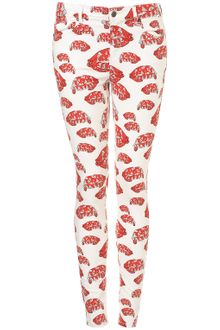 Topshop Tortoise Print Jeans - Lyst
