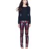 Tory Burch Christina Plaid Leather Pant in Multicolor - Lyst