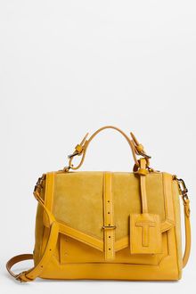 Tory Burch Medium 797 Suede Leather Satchel - Lyst