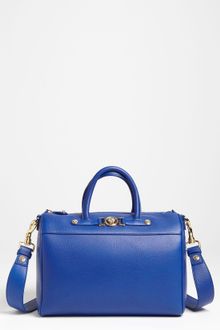Versace Versace Signature Leather Satchel - Lyst