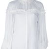 Alexander Mcqueen Seethrough Blouse in White - Lyst