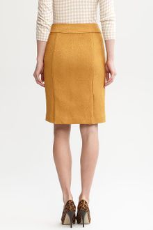 Banana Republic Solid Textured Pencil Skirt - Lyst