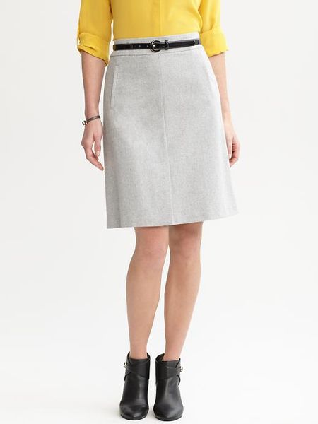 Gray Flannel Skirt 34