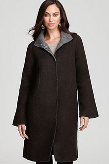 Eileen Fisher Alpaca High Collar Coat - Lyst