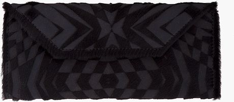 Gareth Pugh Black Checkered Calfhair Wallet in Black - Lyst