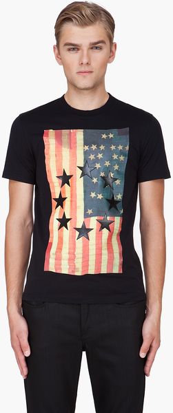 Givenchy  Embossed USA Flag T-Shirt - Lyst