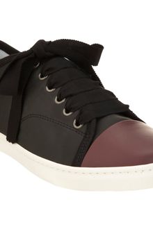 Lanvin Cap Toe Low Top Sneakers - Lyst