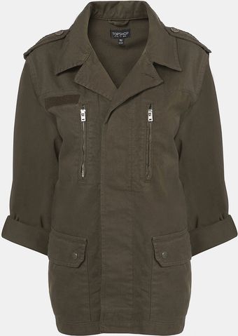 Topshop Army Jacket - Lyst