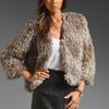 Anna Sui Mongolian Faux Fur Jacket in Animal (grey multi) - Lyst