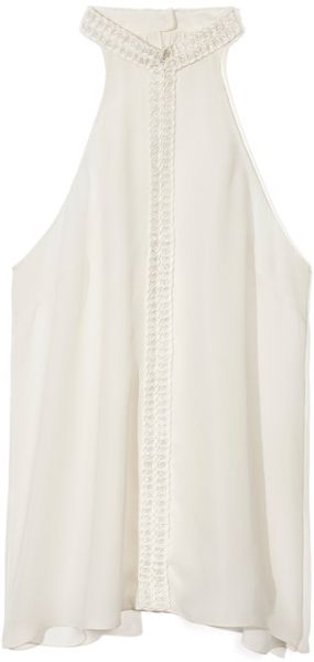 Honor Ss Sleeveless Top with Macrame Trim - Lyst