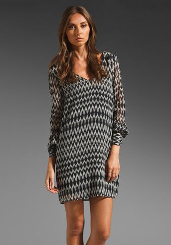 Rory Beca Eles Shift Dress in Blackwhite Zig Zag - Lyst