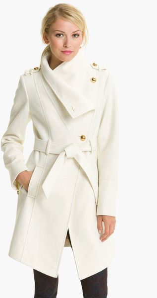 Guess Belted Asymmetrical Coat - Lyst