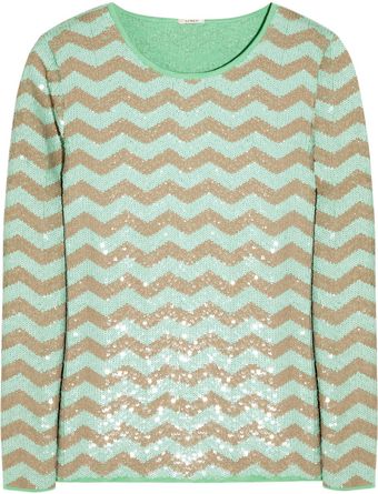 J.Crew Sequined Cotton Sweater - Lyst
