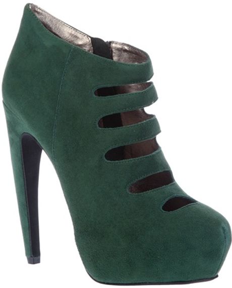 Jeffrey Campbell Cutout Ankle Boot in Green - Lyst