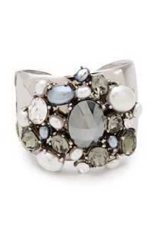 Kenneth Jay Lane Crystal Pearl Cuff - Lyst