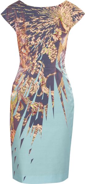 Matthew Williamson Satin Dress in Multicolor (multicolored) - Lyst