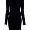 Mcq By Alexander Mcqueen Beaded Shoulder Dress in Black - Lyst