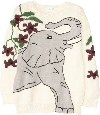 Paul & Joe Penjab Elephant Intarsia Wool Sweater - Lyst