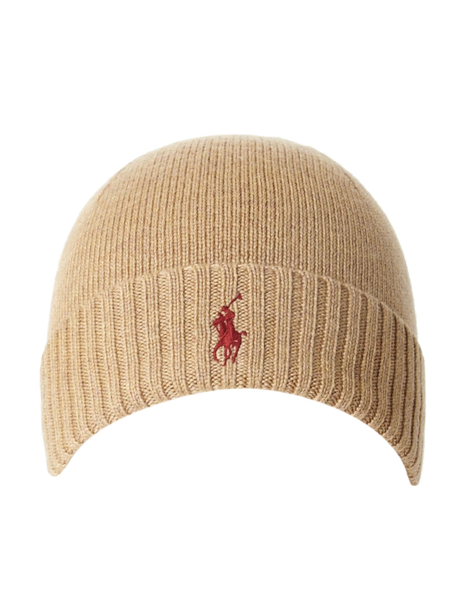 Polo Ralph Lauren Ribbed Beanie Hat in Beige for Men (heather) | Lyst
