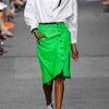 Rag & Bone Dakar Skirt in Cracked Leather in Green - Lyst