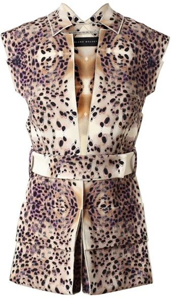 Roland Mouret Fawn Printed Sleeveless Wool Jacket - Lyst